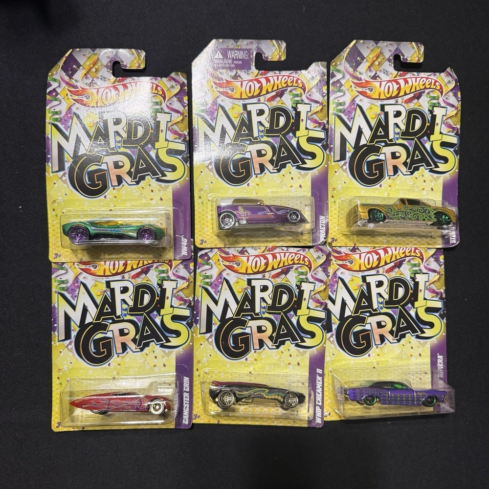 HotWheels 2011 Mardi Gras Complete Set of 6‎ 1:64 Scale Kroger Exclusive New